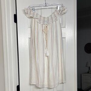 Off-Shoulder Striped Dress